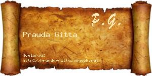 Prauda Gitta névjegykártya